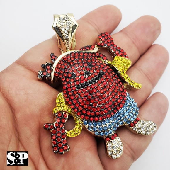 KOOL AID MAN & 18" Full Iced Cuban Choker Chain - Picture 4 of 5